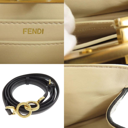 Fendi White Canvas Peekaboo