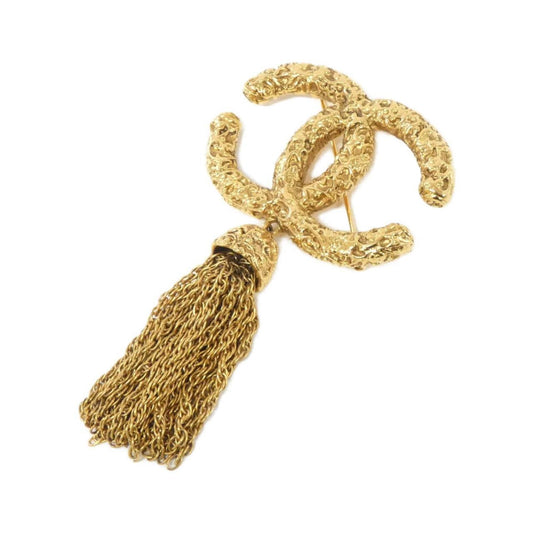 Chanel Gold Gold Plated Coco Mark