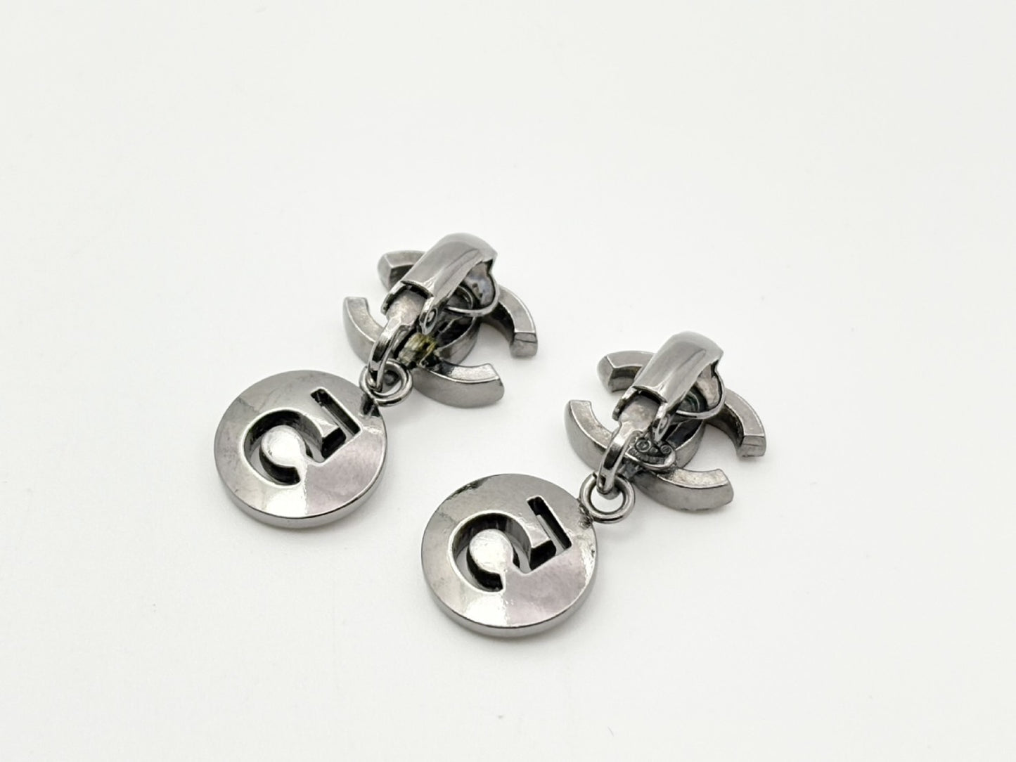Chanel Silver Metal Coco Mark