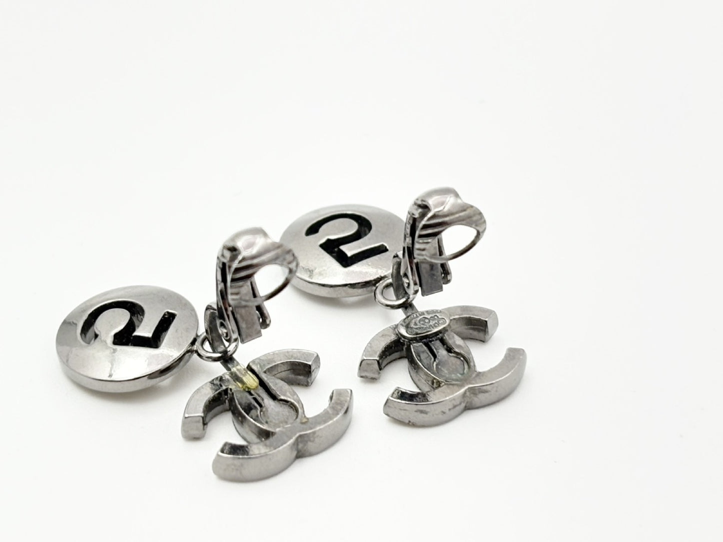 Chanel Silver Metal Coco Mark