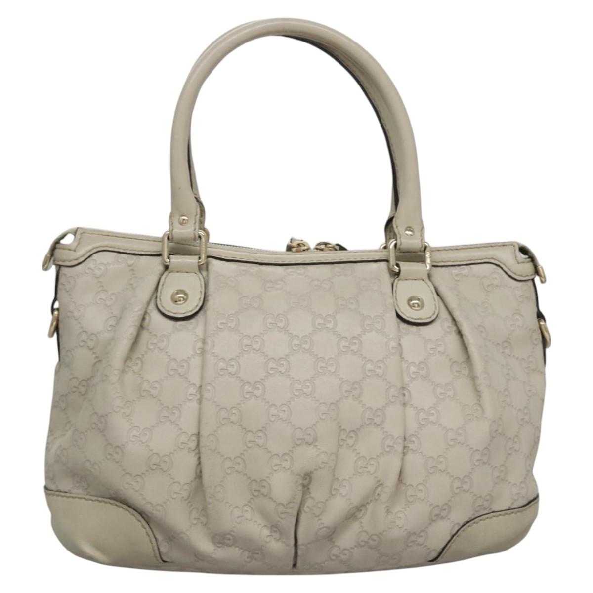 Gucci White Canvas Sukey
