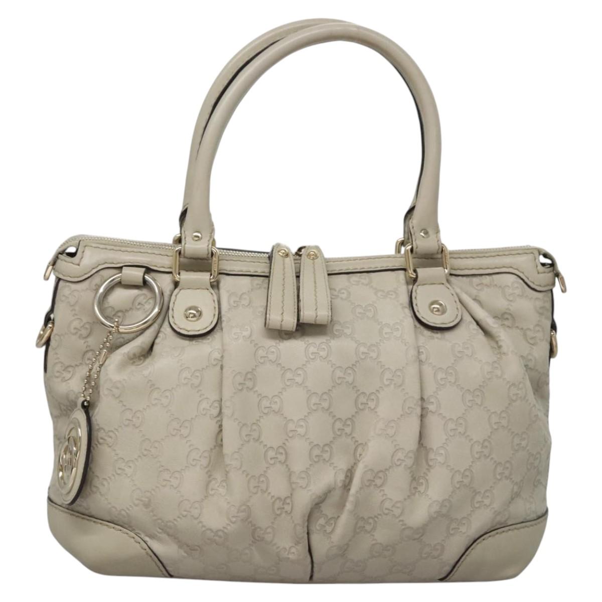 Gucci White Canvas Sukey