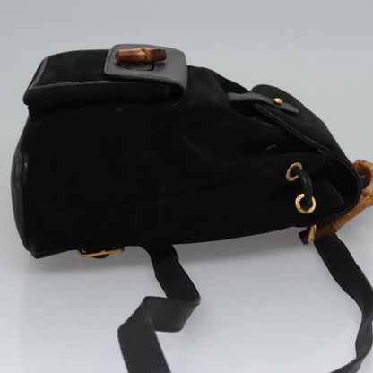 Gucci Black Suede Bamboo
