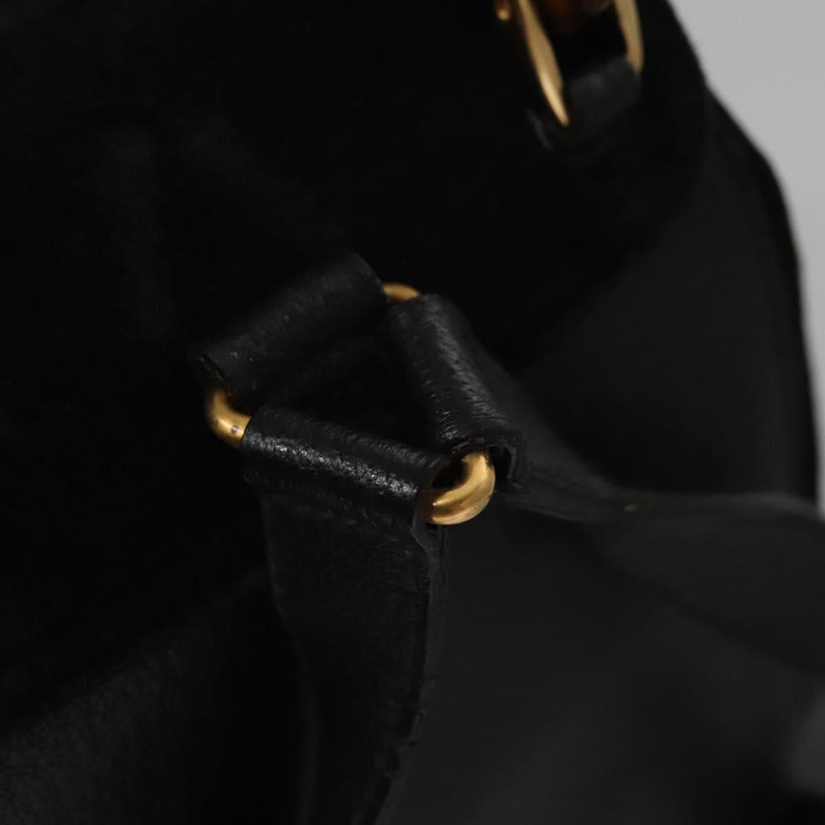 Gucci Black Suede Bamboo