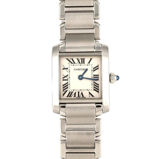 Cartier Silver Steel Tank Francaise