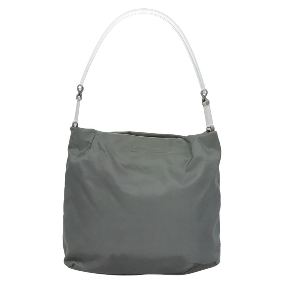 Prada Gray Synthetic Tessuto