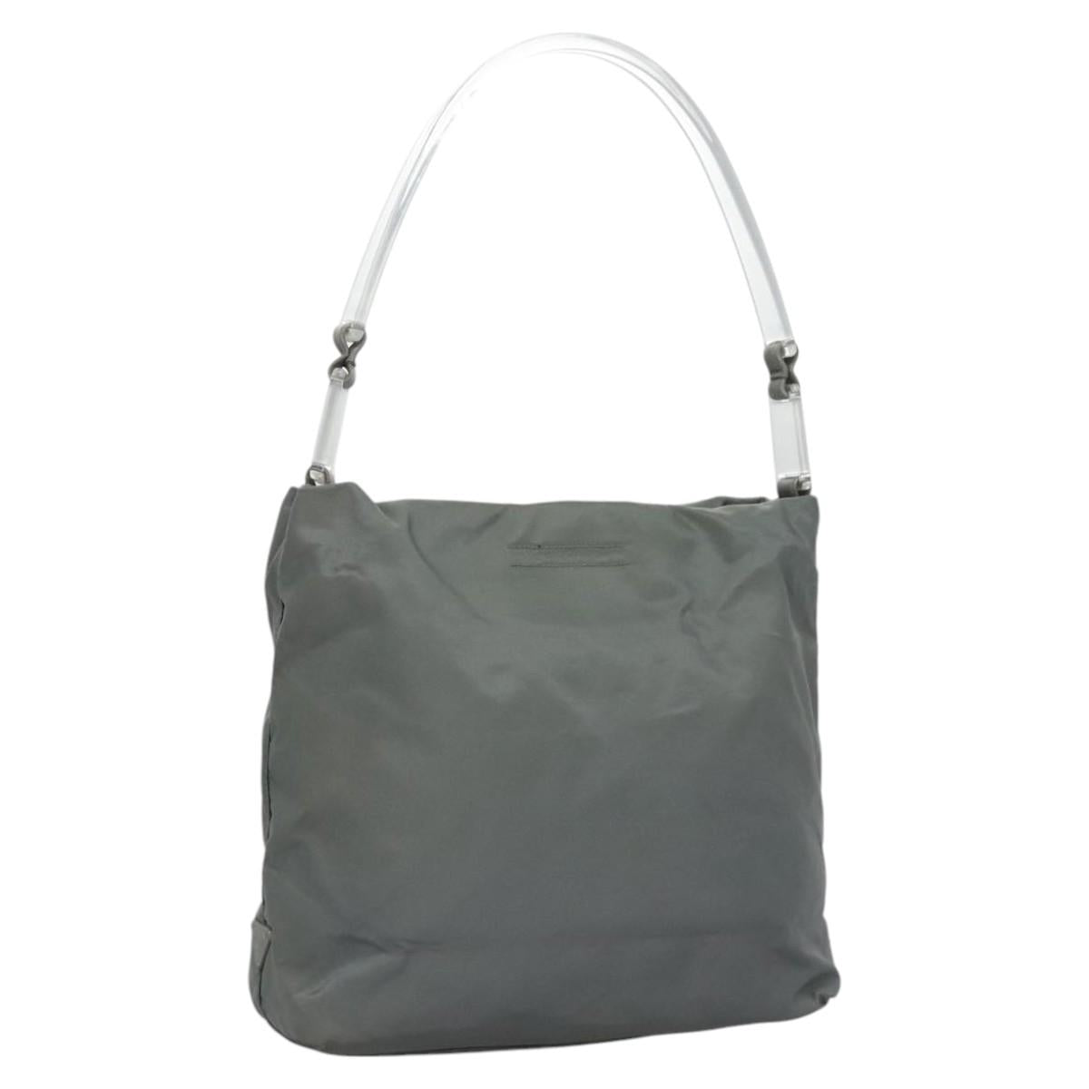 Prada Gray Synthetic Tessuto