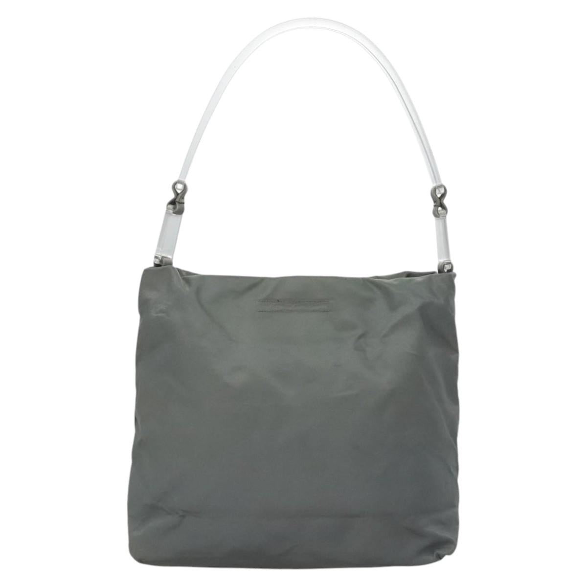 Prada Gray Synthetic Tessuto