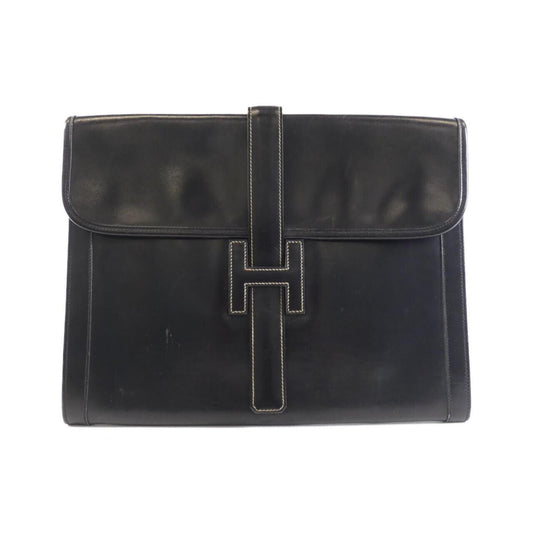 Hermès Black Leather Jige