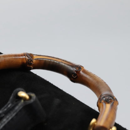 Gucci Black Suede Bamboo