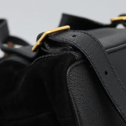 Gucci Black Suede Bamboo