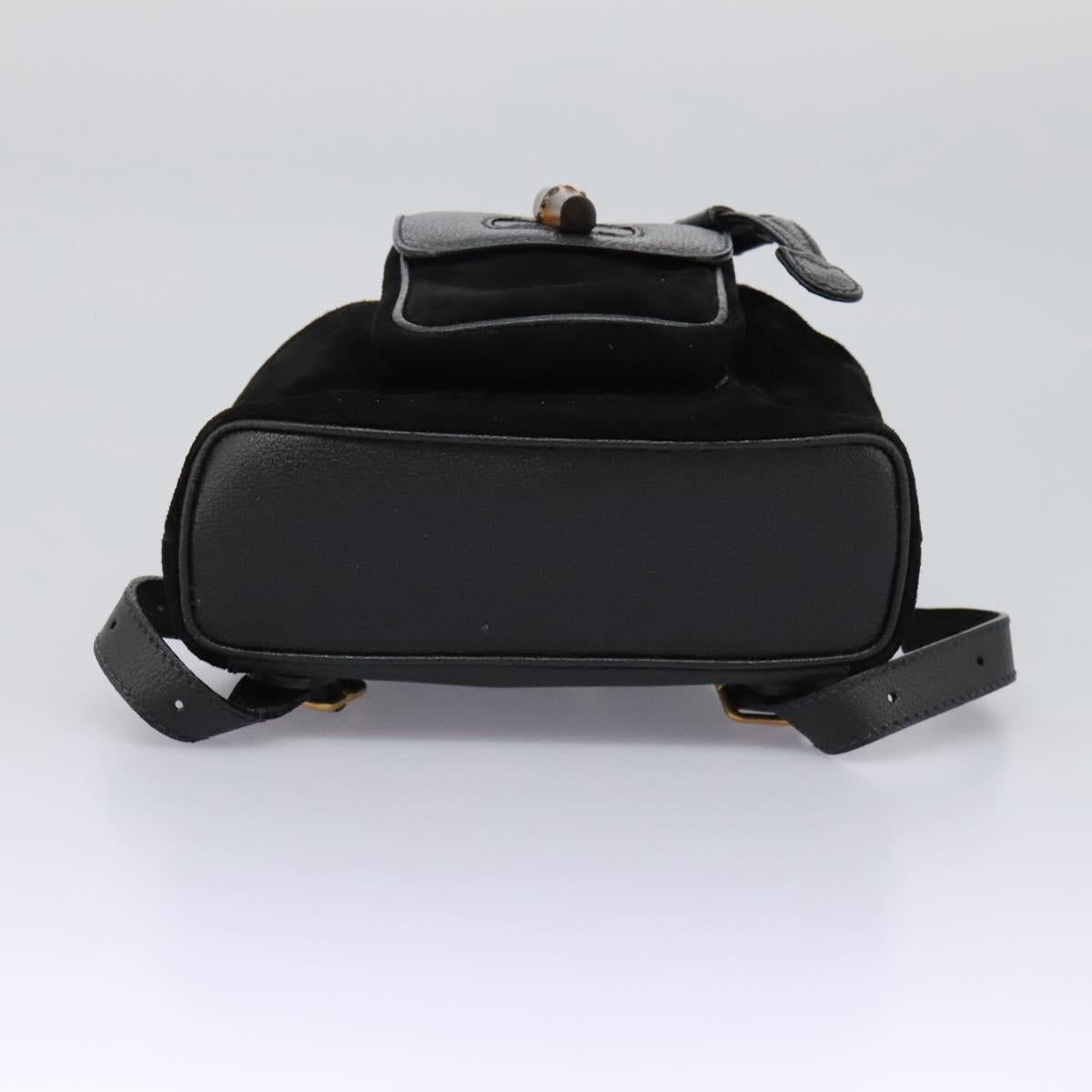 Gucci Black Suede Bamboo