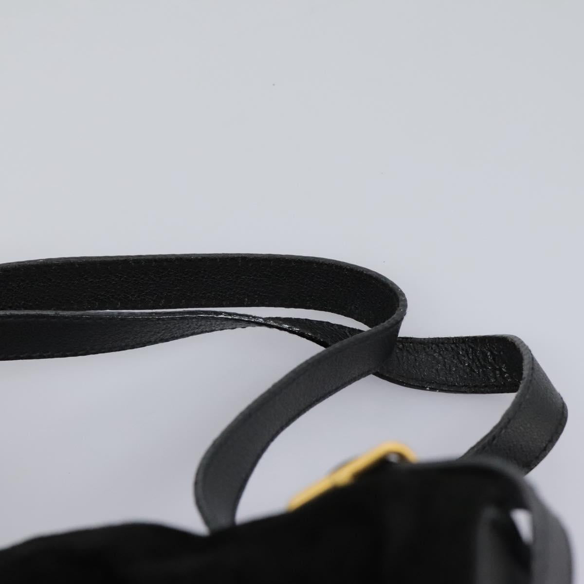 Gucci Black Suede Bamboo