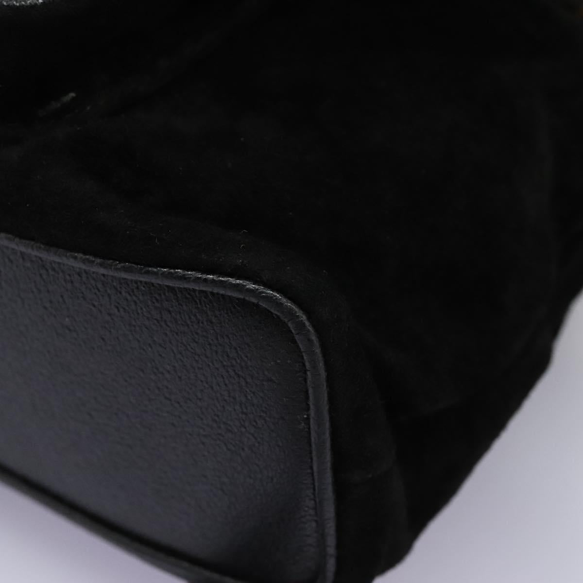 Gucci Black Suede Bamboo