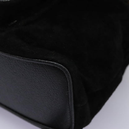 Gucci Black Suede Bamboo