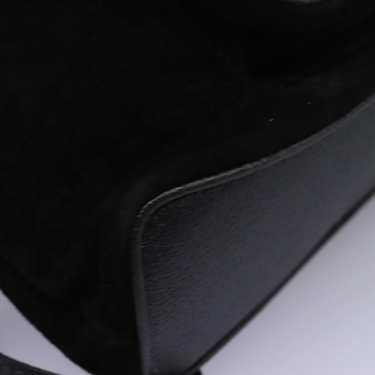Gucci Black Suede Bamboo