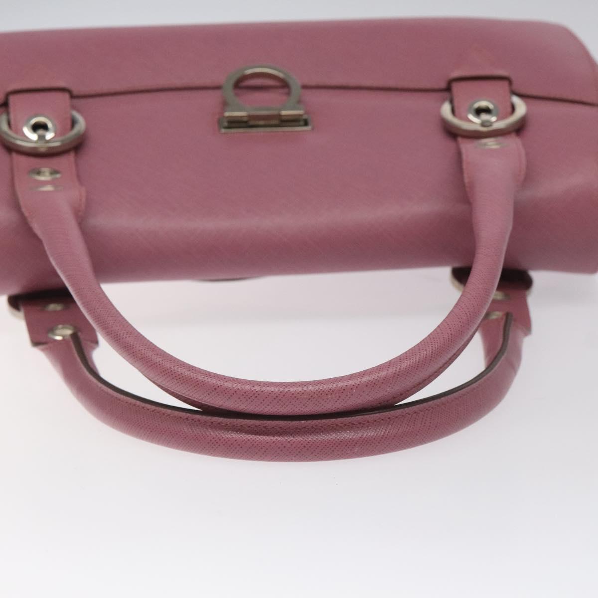 Salvatore Ferragamo Pink Leather Gancini