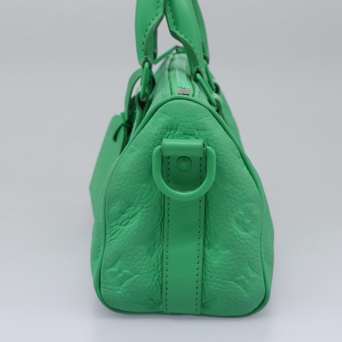 Louis Vuitton Green Leather Keepall