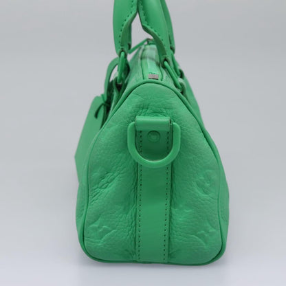 Louis Vuitton Green Leather Keepall