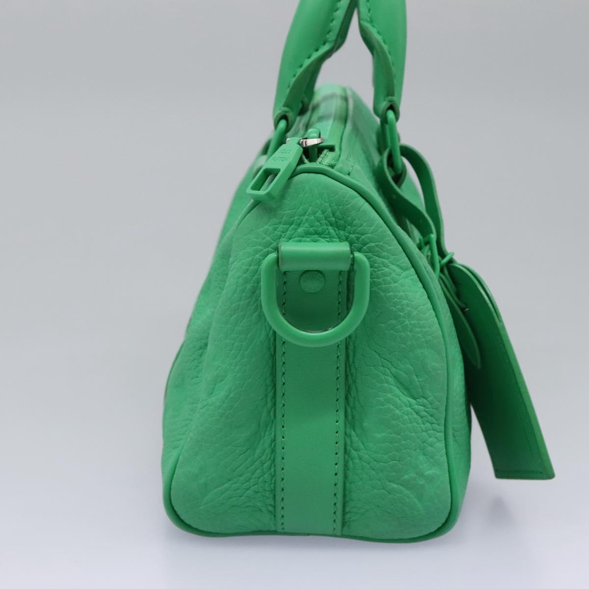 Louis Vuitton Green Leather Keepall