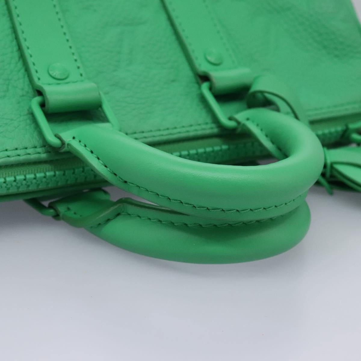 Louis Vuitton Green Leather Keepall