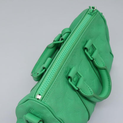 Louis Vuitton Green Leather Keepall