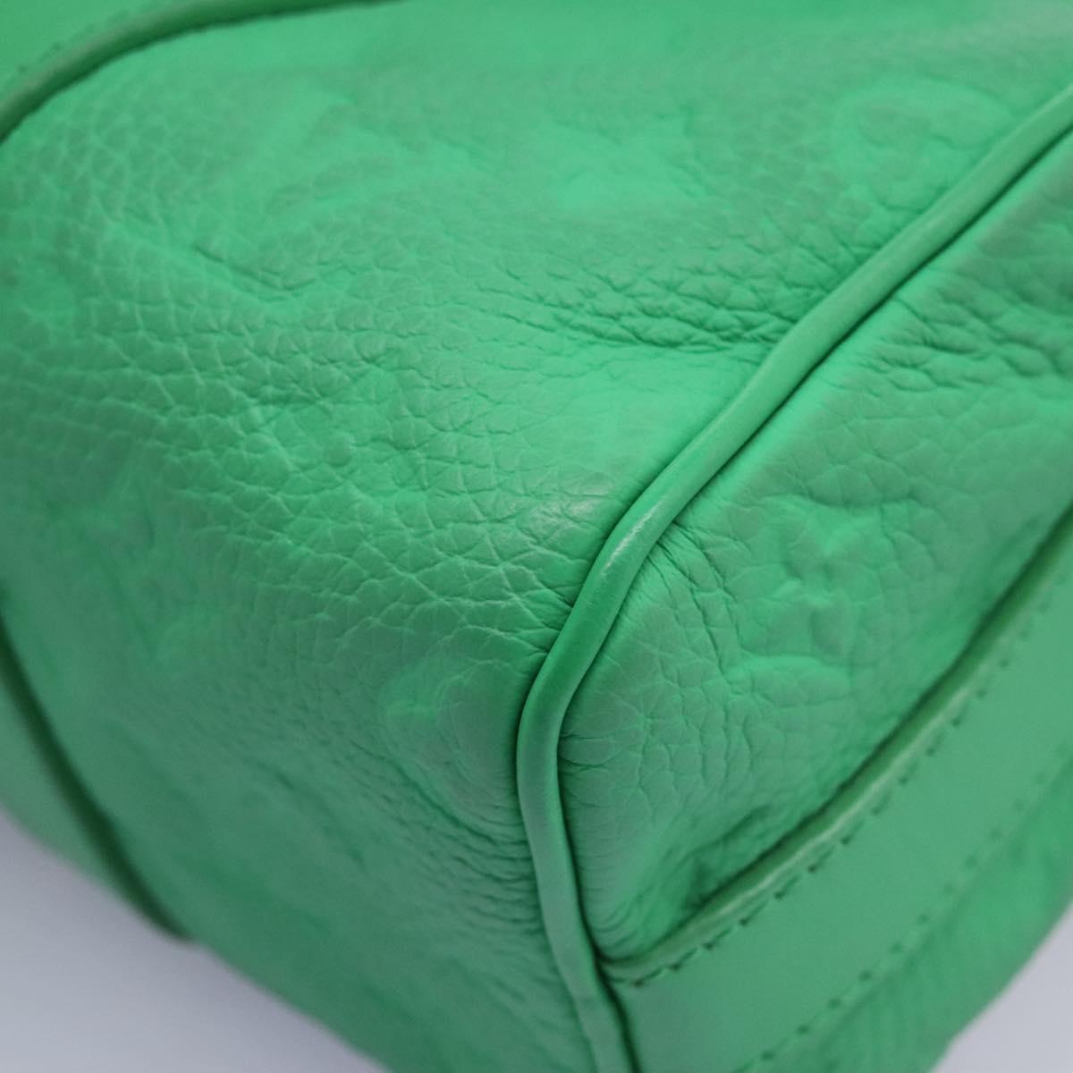 Louis Vuitton Green Leather Keepall