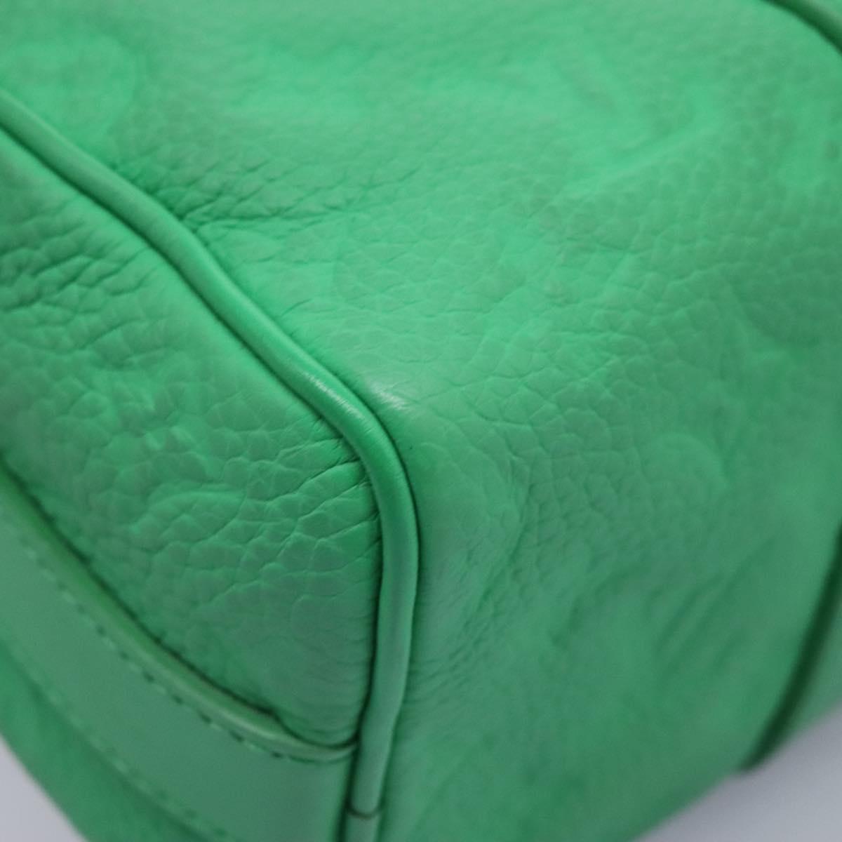 Louis Vuitton Green Leather Keepall