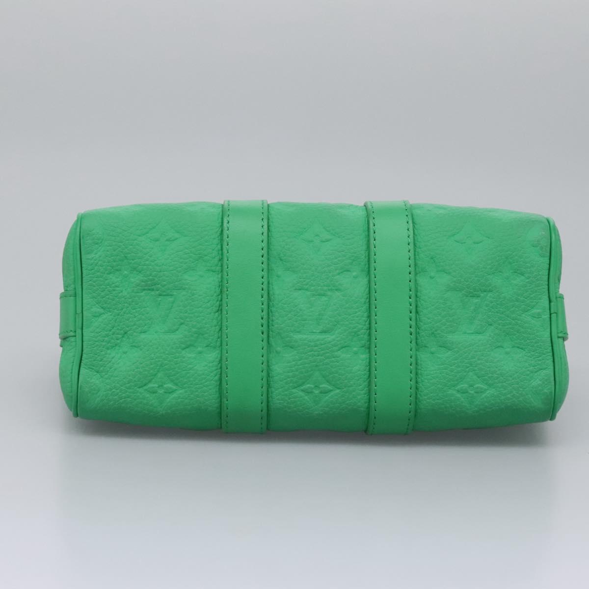 Louis Vuitton Green Leather Keepall