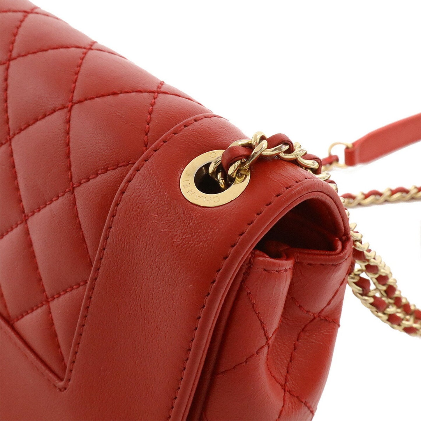 Chanel Red Leather Mademoiselle