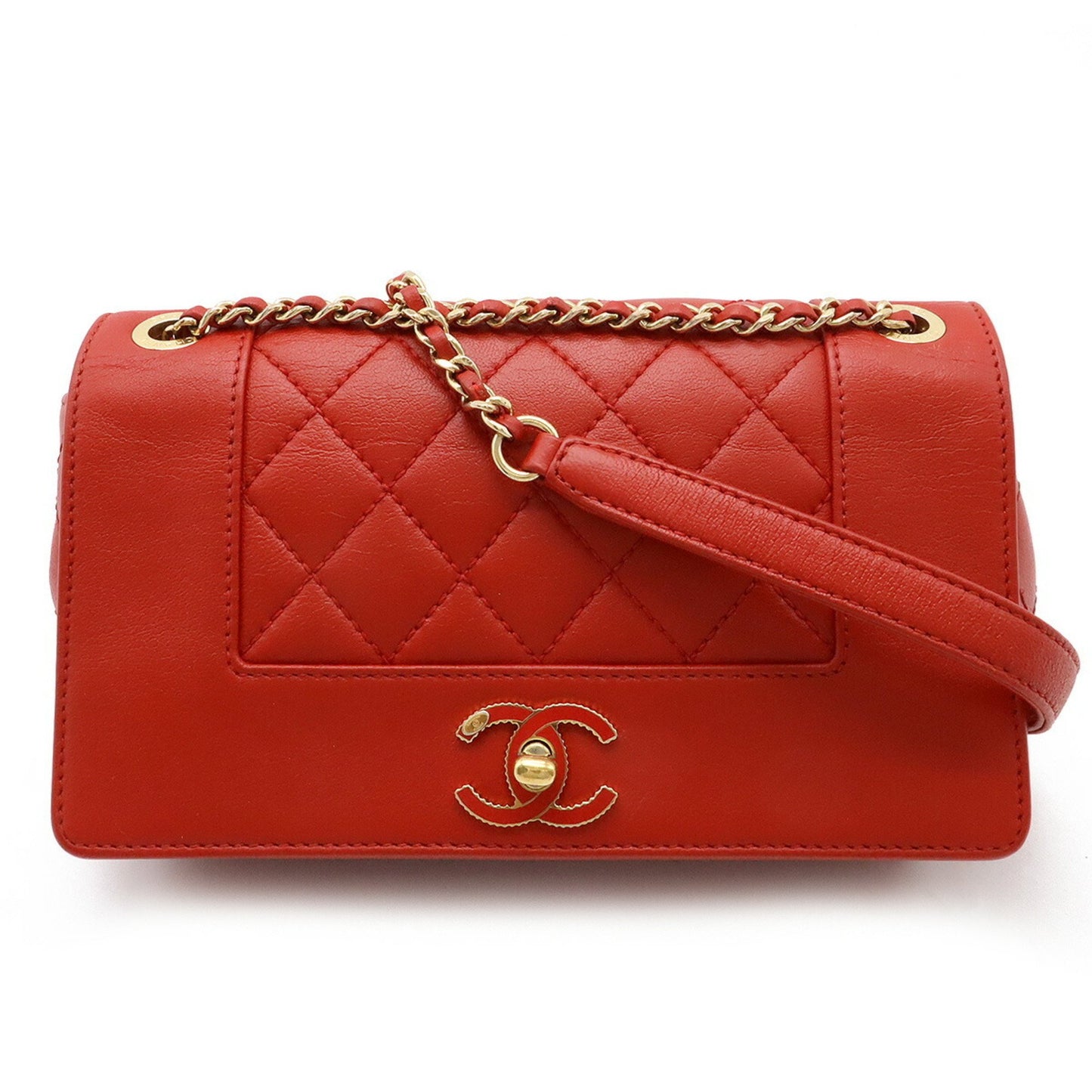Chanel Red Leather Mademoiselle