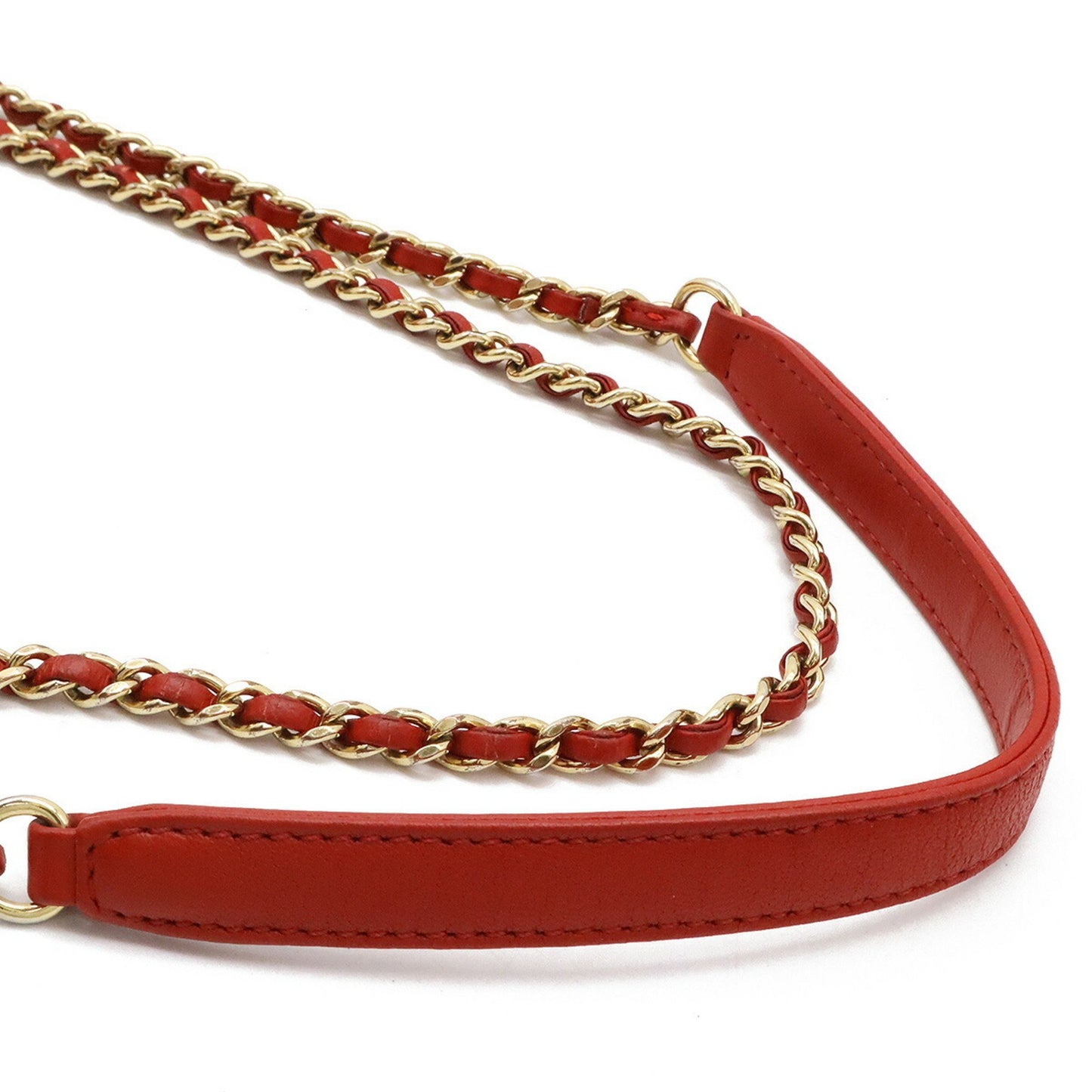 Chanel Red Leather Mademoiselle