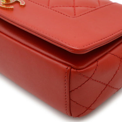 Chanel Red Leather Mademoiselle