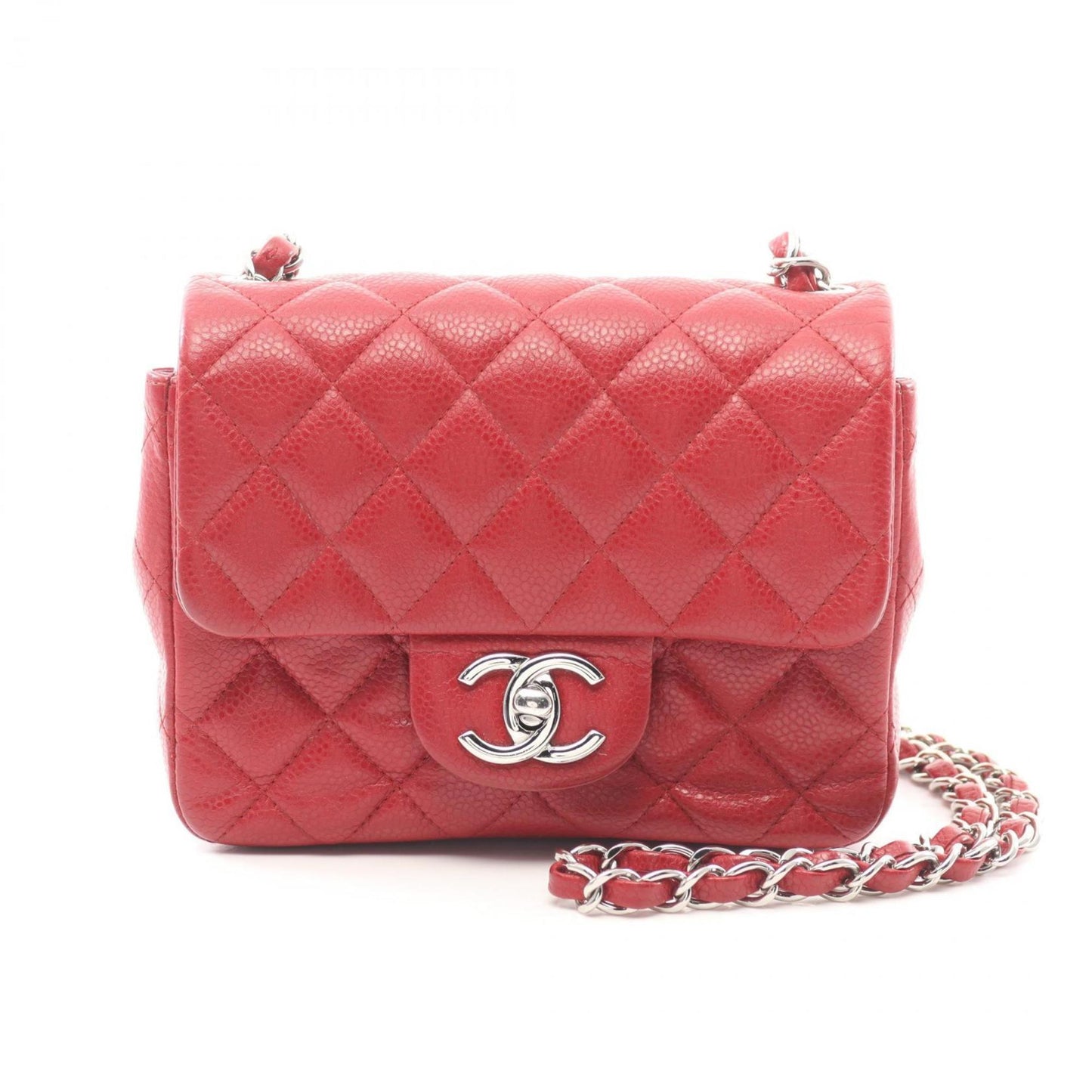 Chanel Red Leather Single Flap