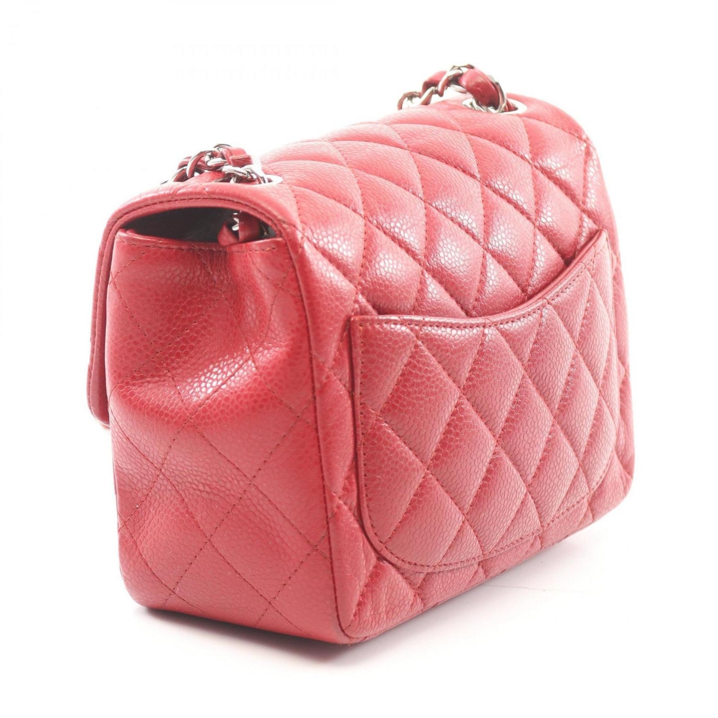 Chanel Red Leather Single Flap