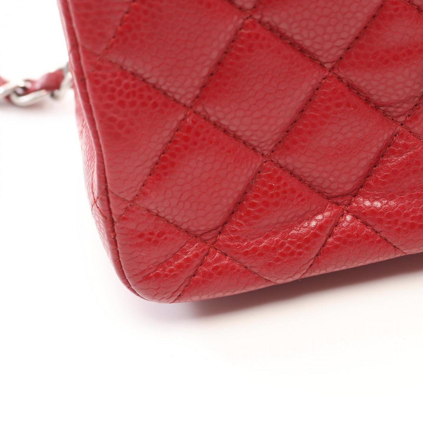 Chanel Red Leather Single Flap