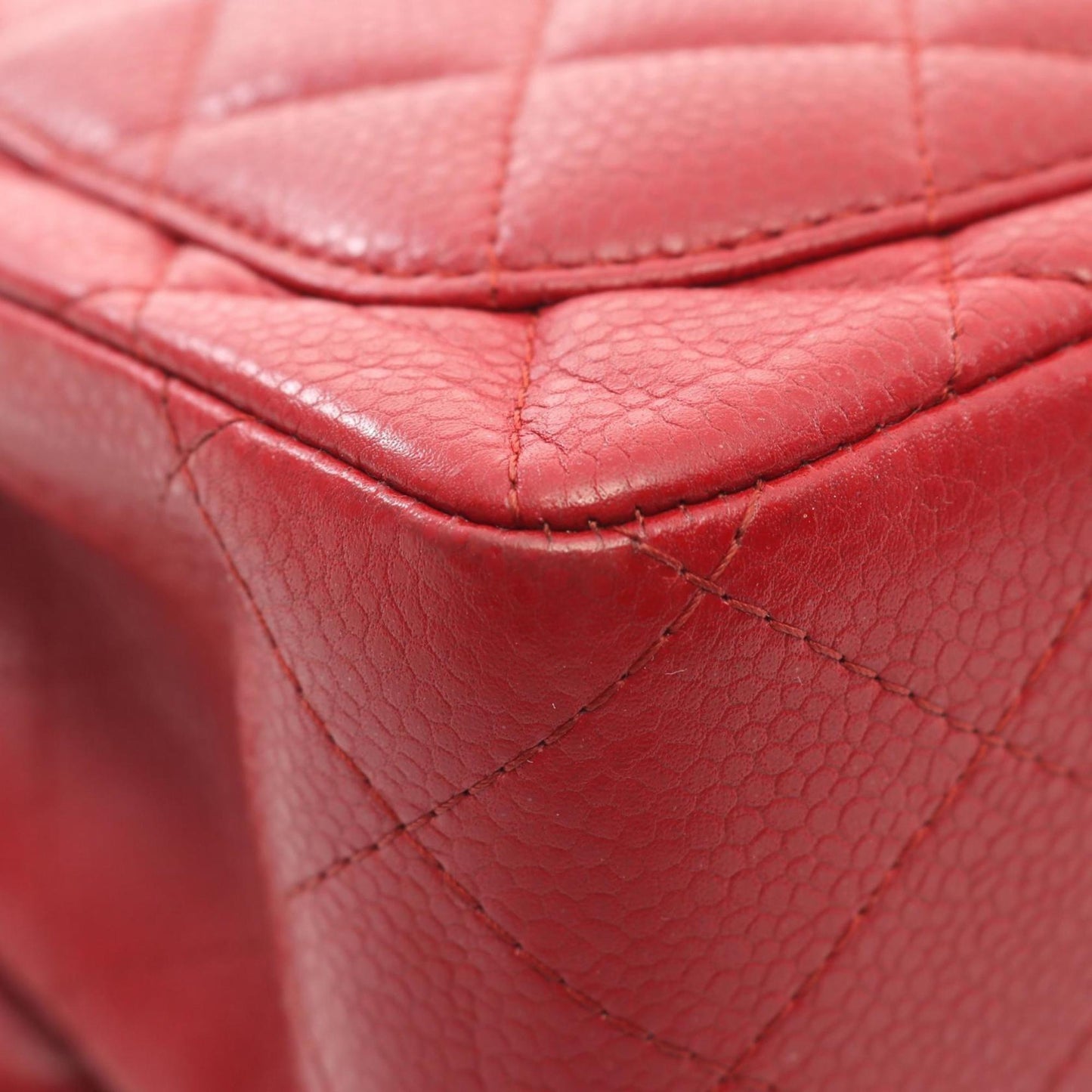 Chanel Red Leather Single Flap