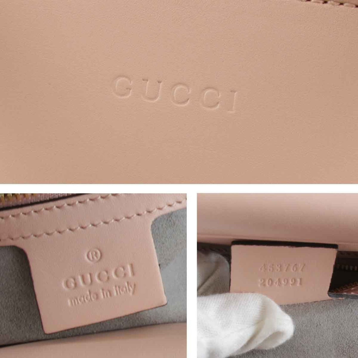 Gucci Pink Leather Nymphaea