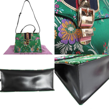 Gucci Green Leather Sylvie
