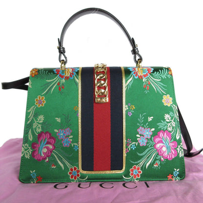 Gucci Green Leather Sylvie