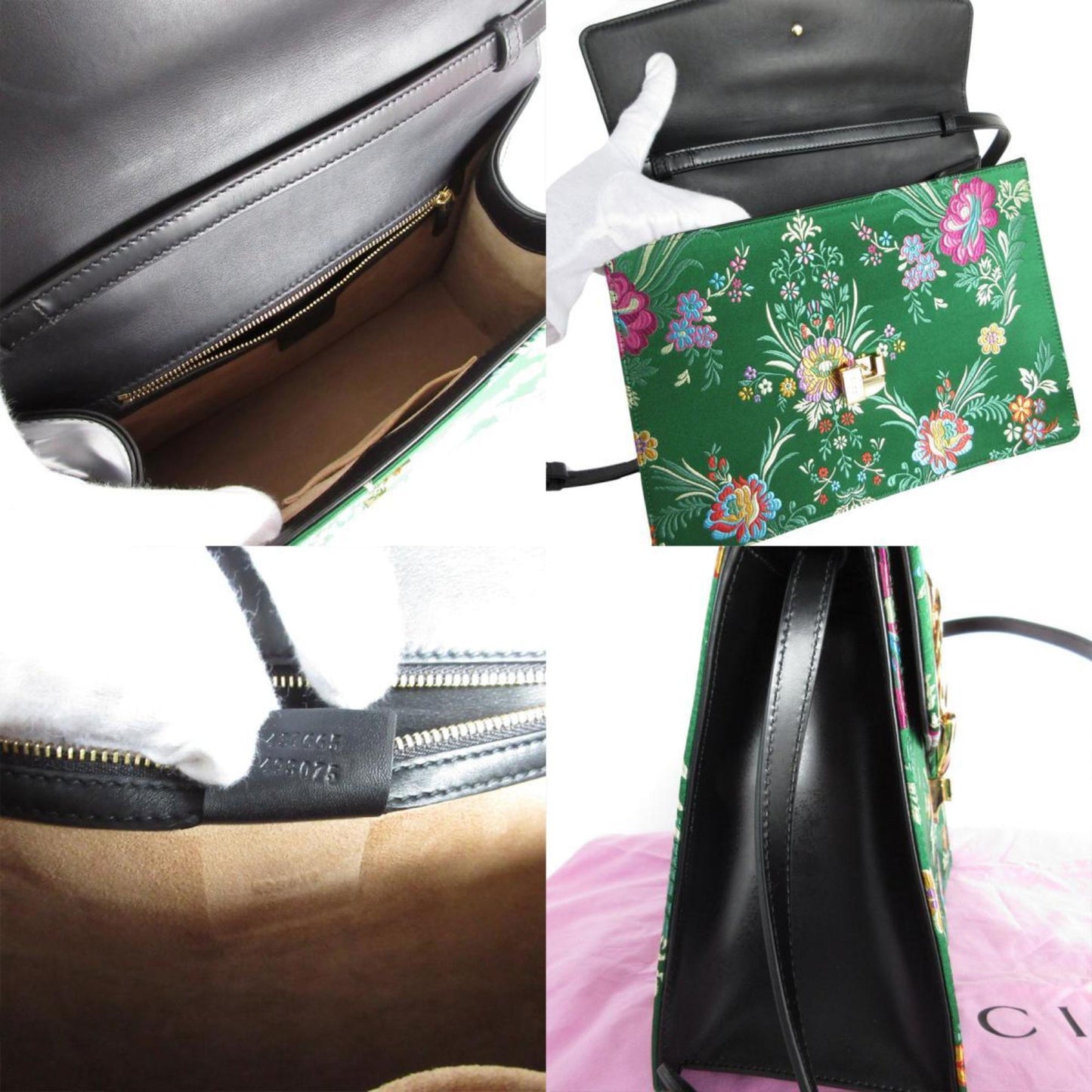 Gucci Green Leather Sylvie