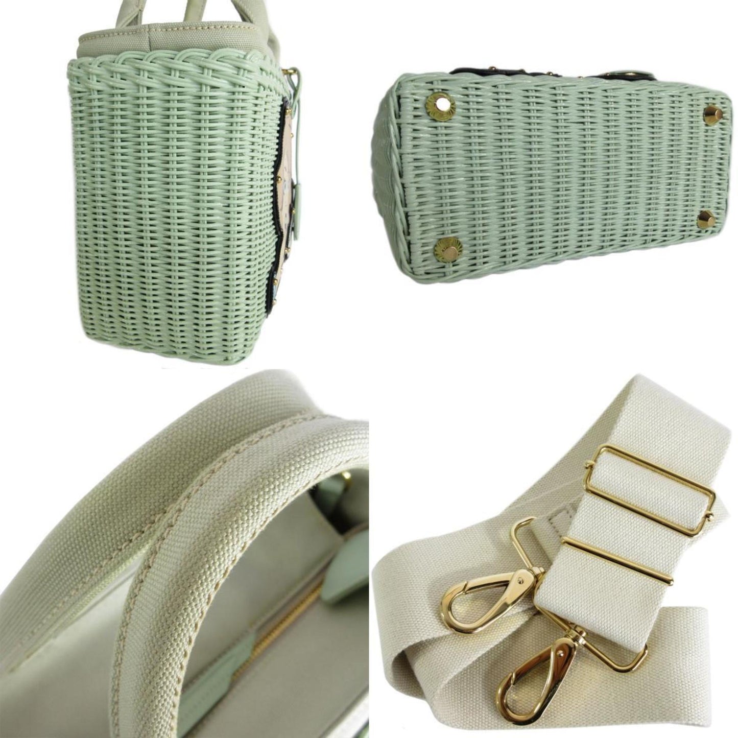 Prada Green Canvas Midollino