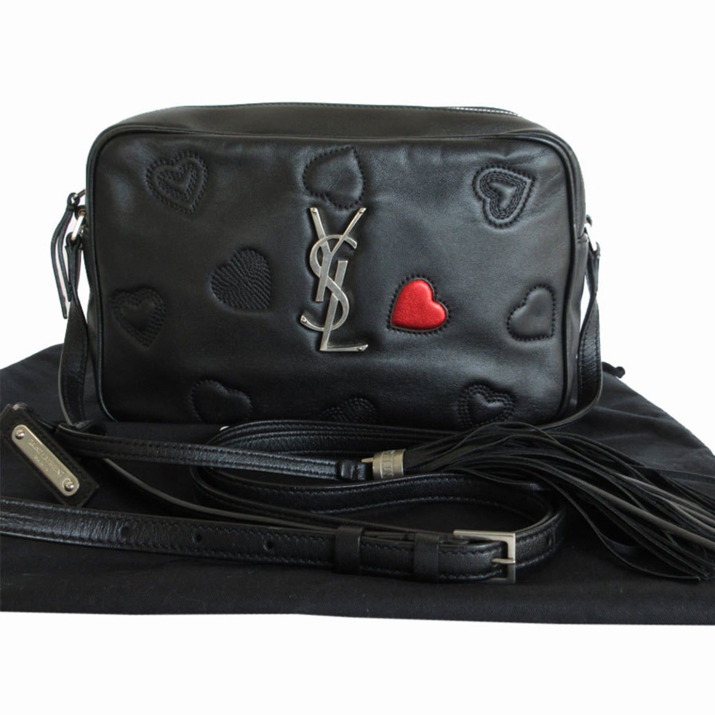 Saint Laurent Black Leather Loulou