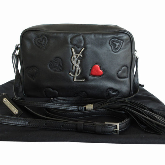 Saint Laurent Black Leather Loulou