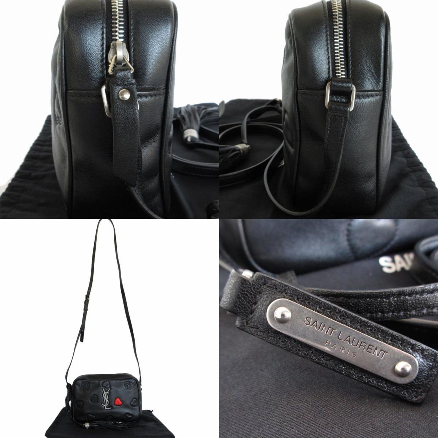 Saint Laurent Black Leather Loulou