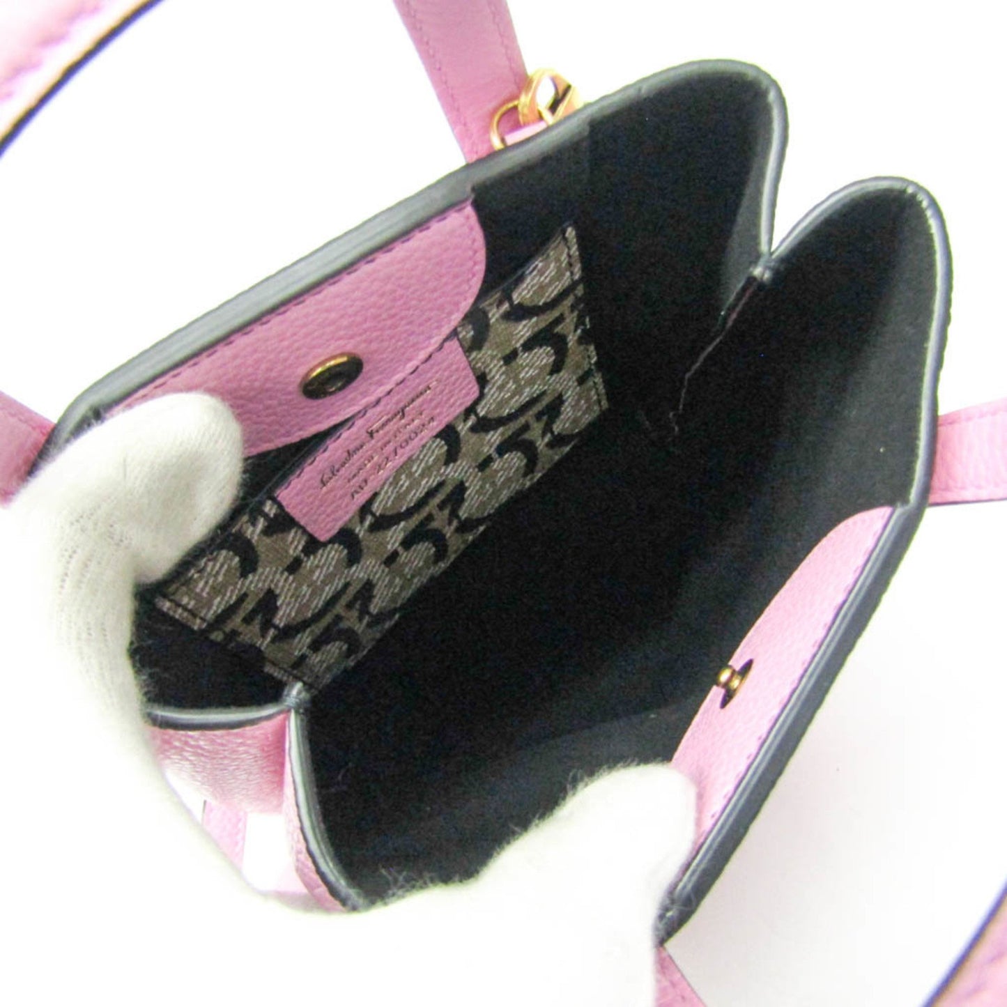 Salvatore Ferragamo Pink Leather Gancini