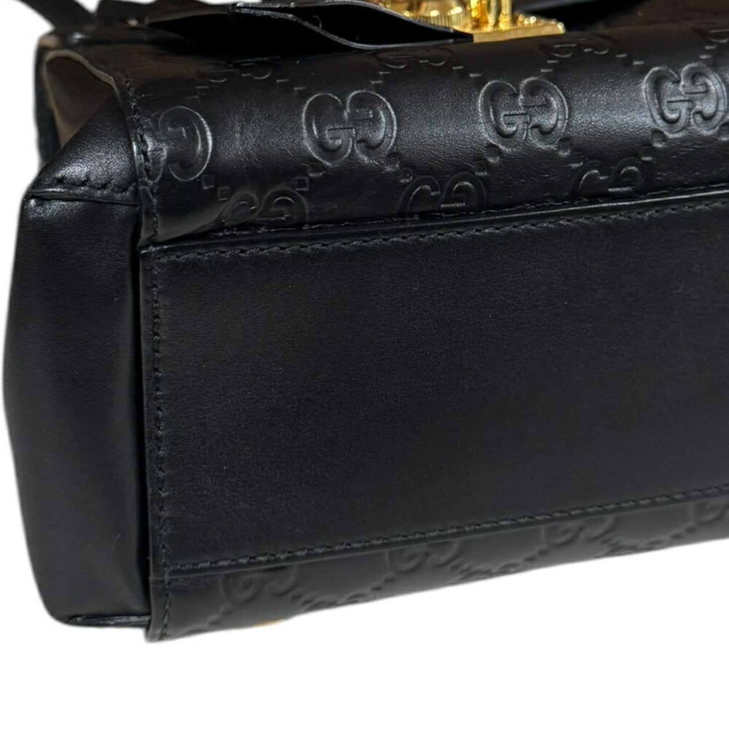 Gucci Black Leather Guccissima