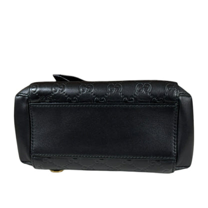 Gucci Black Leather Guccissima