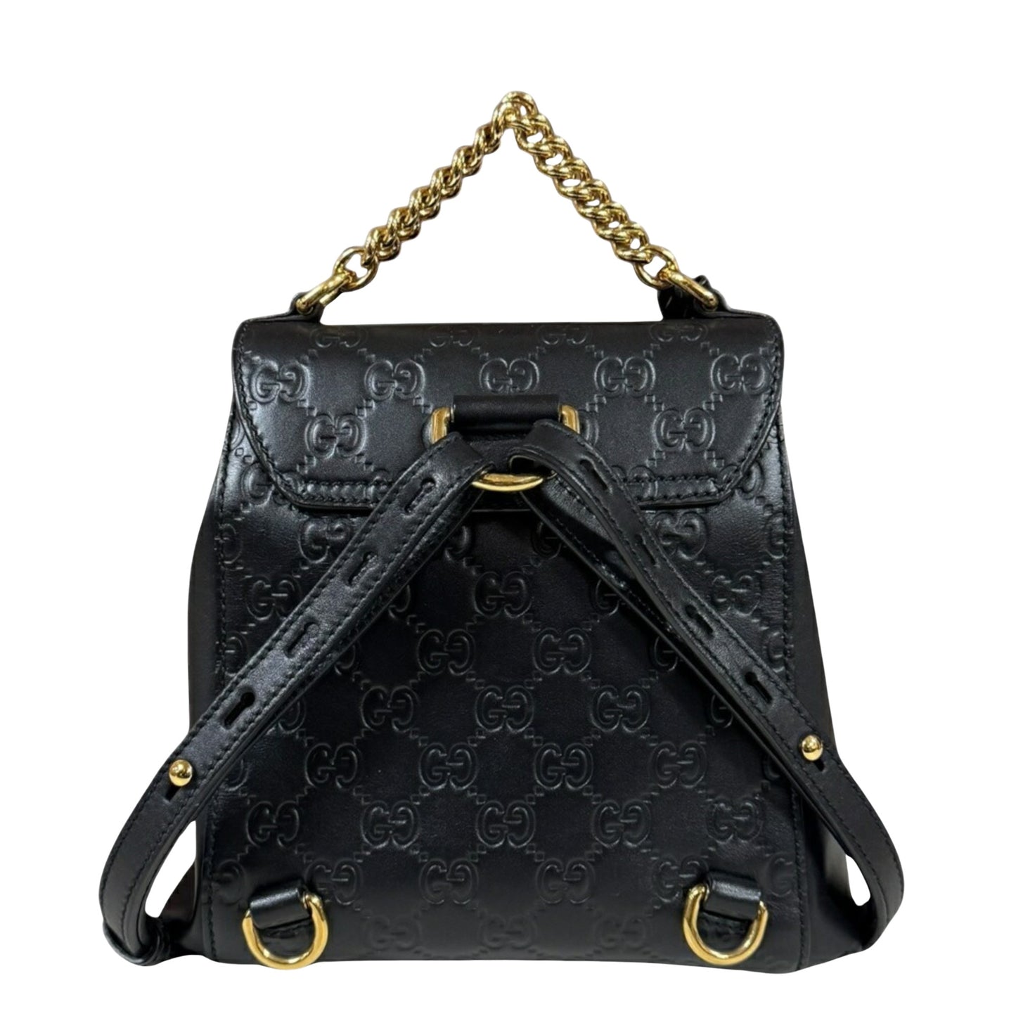 Gucci Black Leather Guccissima