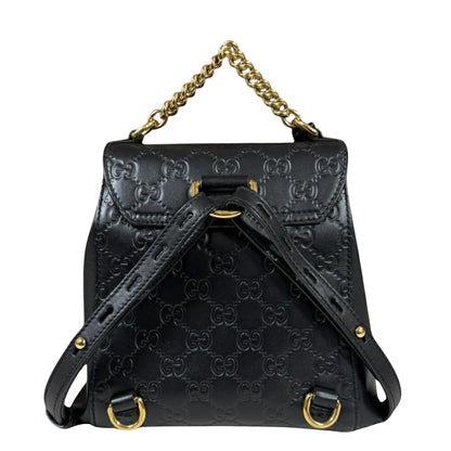Gucci Black Leather Guccissima